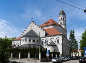 Capital of Slovenia, panoramic view with old town and castle.