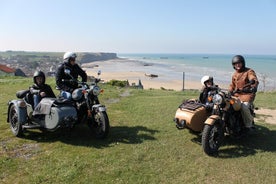 Excursão privada de sidecar de meio dia na Segunda Guerra Mundial na Normandia saindo de Bayeux