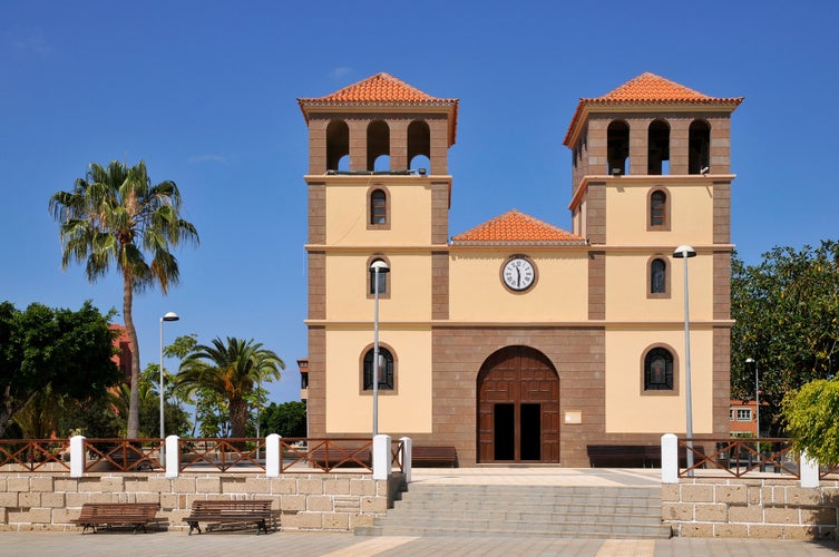 Church San Sebastian on the costa Adeje of the southwest part of Tenerife in the Spanish Canary Islands