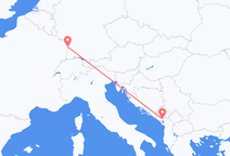 Flyrejser fra Podgorica til Strasbourg