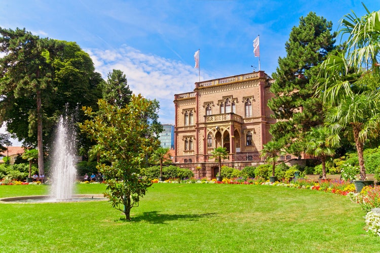 photo of mansion with park in Freiburg im Breisgau (Germany) named Colombischloessle.