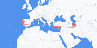 イランからポルトガルへのフライト