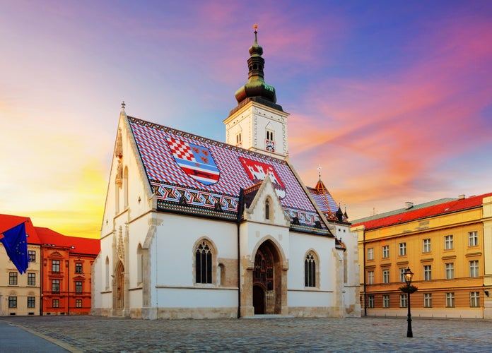 Photo of Zagreb church, Croatia.