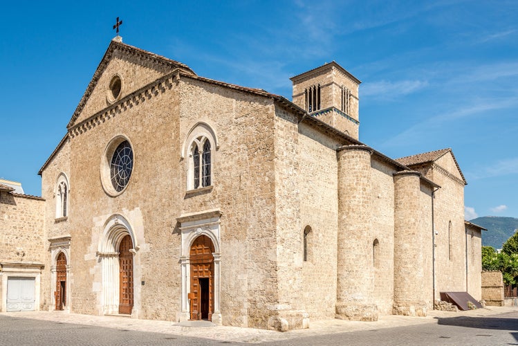 View at the Church of Saint Francis in the streets of Terni in Italy.