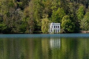 Village of Velden at lake Worther See in Carinthia,Austria.