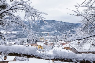 photo of Winter Cityscape of Cavalese, Val di Fiemme, Trentino Alto Adige, Italy.