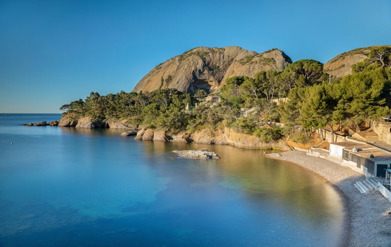 Beach of Mugel park , La Ciotat, France