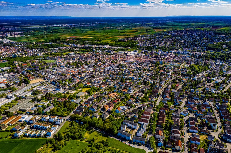 Photo ofGerman Town Hofheim from above.