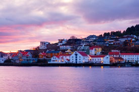 Trondheim city aerial panoramic view. Trondheim is the third most populous municipality in Norway.