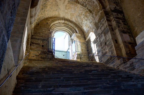 photo of  view ofVisiting Sacra di San Michele in Valsusa Piedmont,Pirri Italy.