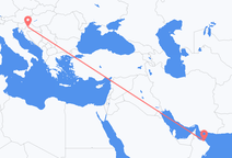 Flights from Muscat to Zagreb