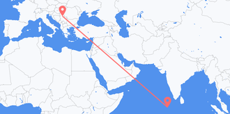 Flyrejser fra Maldiverne til Serbien