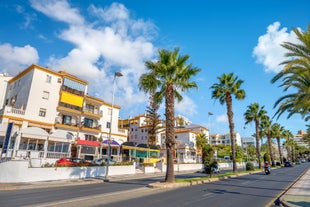 Photo of aerial view of Benalmadena coastal town in Andalusia in southern Spain.