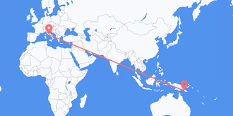 Flights from Papua New Guinea to Italy