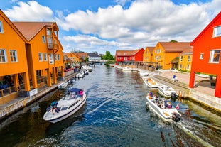 Vagen old town aerial panoramic view in Stavanger, Norway. Stavanger is a city and municipality in Norway.