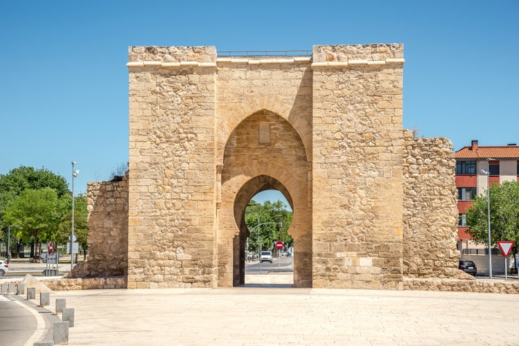 Photo of the Toledo gate in the streets of Ciudad Real in Spain.