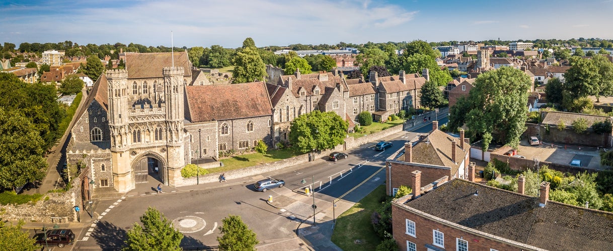 Canterbury view in summer, Kent, England