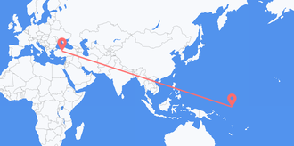 Flights from Nauru to Turkey