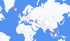 Loty z Bandar Seri Begawan, Brunei do Reykjaviku, Islandia