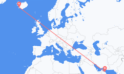 Loty z Muscat, Oman do Reykjaviku, Islandia