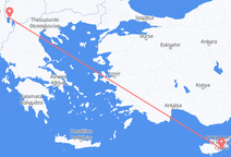 Vluchten van Ohrid naar Larnaca