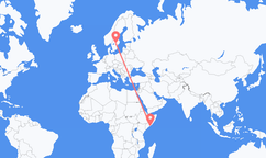 Loty z Mogadiszu, Somalia do hrabstwa Örebro, Szwecja