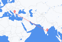 첸나이에서 출발해 스코페로 향하는 항공편