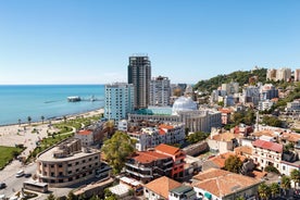 Photo of aerial view of historical protected town of Gjirocaster , Southern Albania.