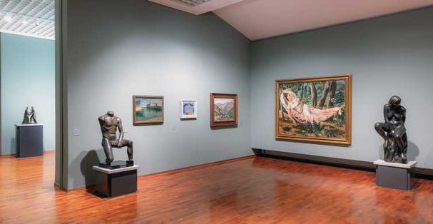 photo of view Civic Gallery of Modern antemporary Art, Turin, Italy.