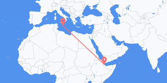 Djibouti to Malta