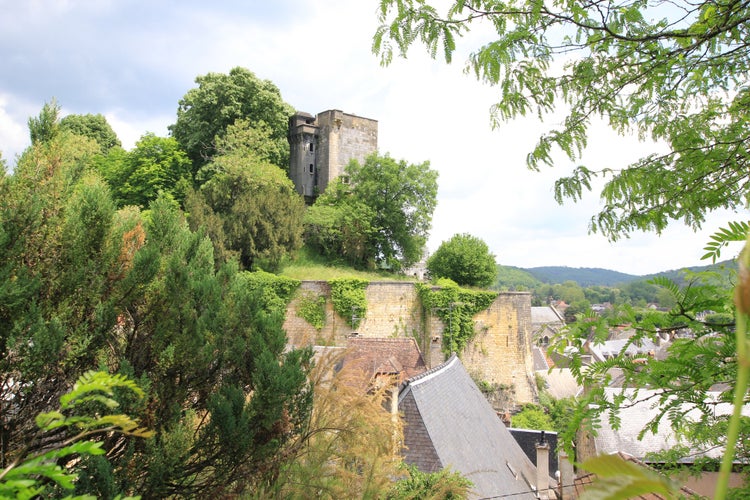 Photo of Montignac-Lascaux Périgord France - Old castle viewed over the city's rooftops.