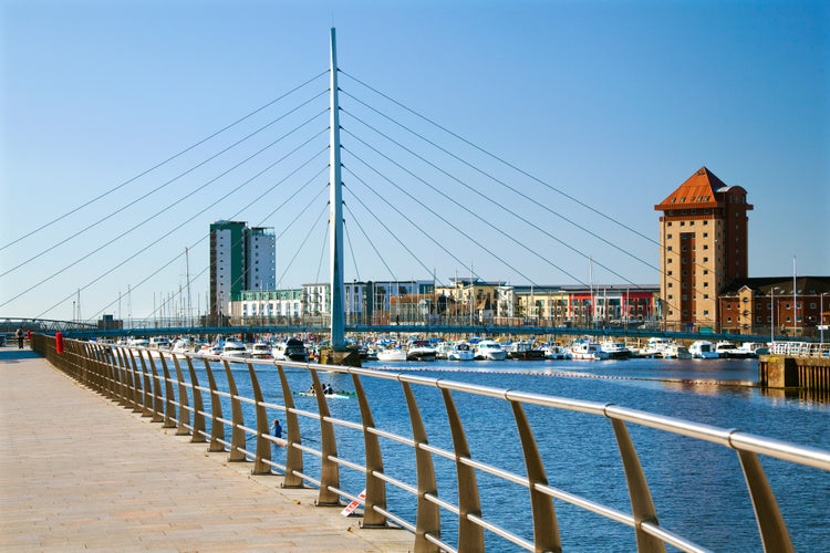 Photo of Millennium Foot Bridge, SA1 Area, Swansea Marina, Wales, U.K.