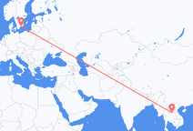 Flyg från Vientiane till Karlskrona