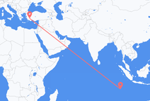 Flyrejser fra Home Island til Denizli