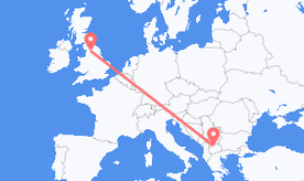 Flights from North Macedonia to England