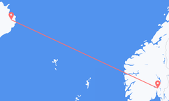Flights from Oslo to Egilsstaðir