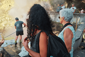 Furnas: Volcano Crater, Lake, Tea Plantation, and Waterfall