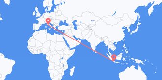 Flights from Indonesia to Italy