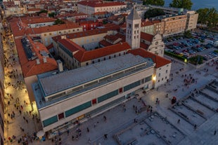 City of Zadar aerial panoramic view.