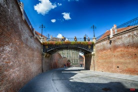 Photo of the Small Square piata mica, the second fortified square in the medieval Upper town of Sibiu city, Romania.