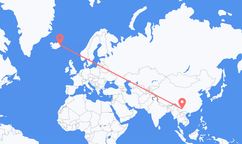 Flights from Kunming to Egilsstaðir