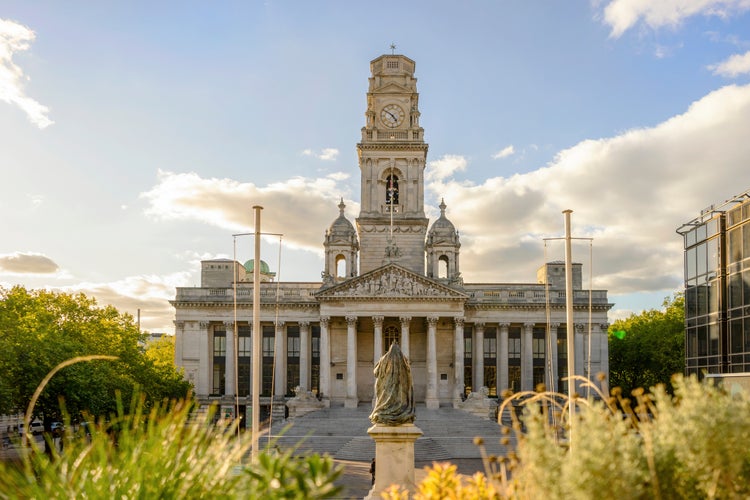 Historic city hall of Portsmouth, United Kingdom of Great Britain