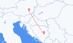 Flyg från Sarajevo till Graz