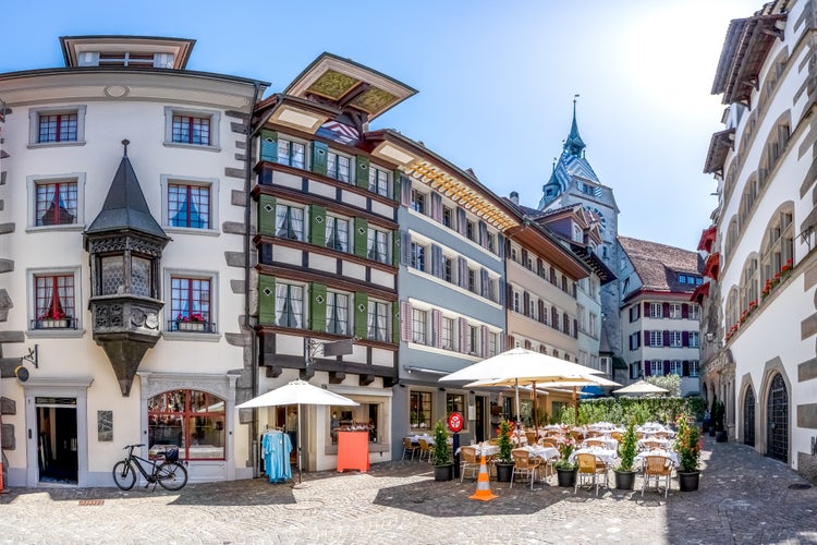 Photo of  Fishmarket Square, old town of Zug, Switzerland.