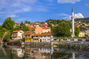 Photo of Roman bridge (Rimski Most) a bridge located in Ilidža, suburb of Sarajevo, the capital of Bosnia and Herzegovina.