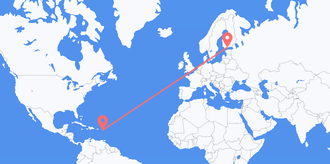 St. Kitts & Nevis to Finland