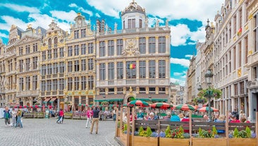 Brussels, Grand Place in beautiful summer sunrise, Belgium