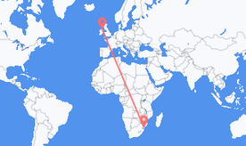 Vols du Mozambique vers l’Irlande du Nord