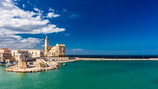 Photo of aerial view of of the city of Trani, Puglia, Italy.