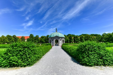 photo of view of Temple of Diana (Dianatempel) in the Court Yard (hofgarten) in Munich, Bavaria, Germany.,Munich Germany.